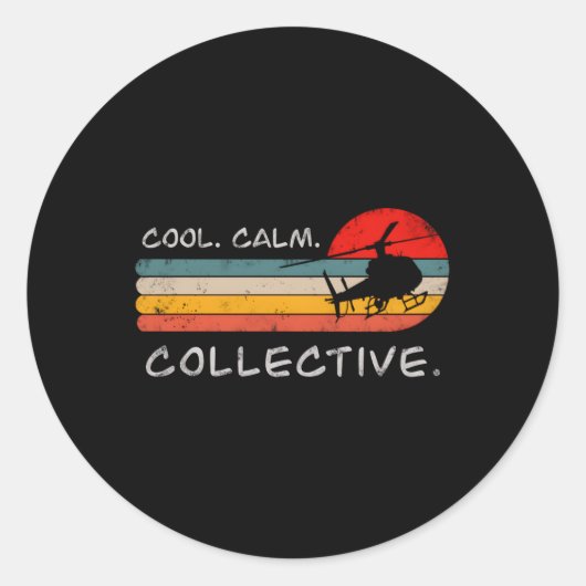 Voor helikopterpiloten ronde sticker (Voorkant)