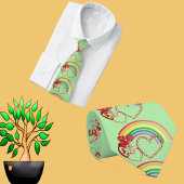 Voor hem Cute Rustic Rozen Heart Valentijn Rainbow Stropdas