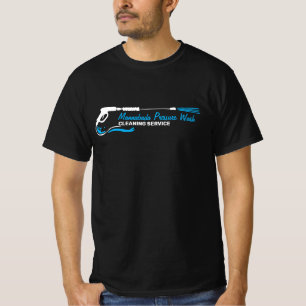 Voor hem drukreiniging Zwarte Power Wash-reiniging T-shirt