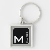 Voor hem een modern BLK. logo monogram Sleutelhanger (Voorkant)
