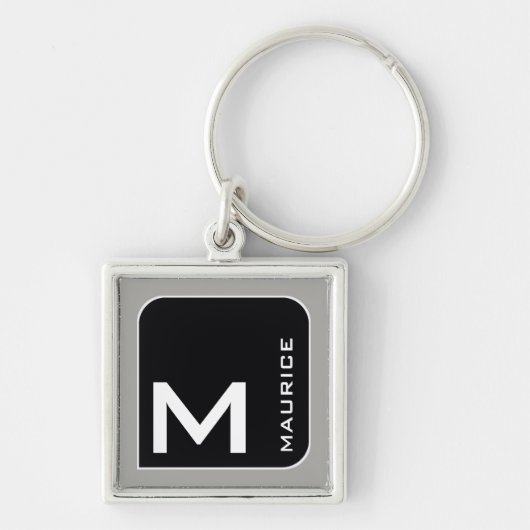 Voor hem een modern BLK. logo monogram Sleutelhanger (Voorkant)