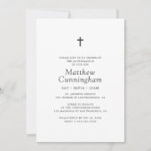 Voor hem eenvoudige zwarte kruis minimalistische b kaart (Voorkant)