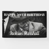 Voor hem | Foto van Birthday Spandoek (Horizontaal)