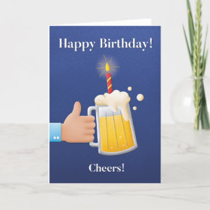 Voor hem Fun Beer Birthday Kaart