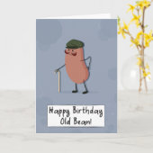 Voor hem Funny Bean Pun Birthday Kaart (Gele Bloem)
