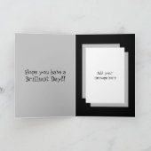 Voor hem grijs en zwart 50ste verjaardag kaart (Binnen)