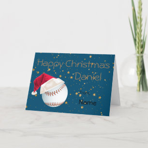 Voor hem honkbal sport Kerstmis gepersonaliseerd Feestdagen Kaart