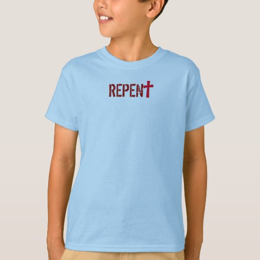 voor HEM (jeugd): REPENT + Acts 3:19 T-shirt (Voorkant)