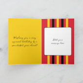 Voor hem naam geel speciale 18e verjaardag toevoeg kaart (Binnen)