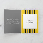 Voor hem naam toevoegen grijs speciale 30e verjaar kaart (Binnen)