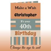 Voor hem naam toevoegen sinaasappel special 40th b kaart