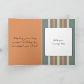 Voor hem naam toevoegen sinaasappel special 40th b kaart (Binnen)