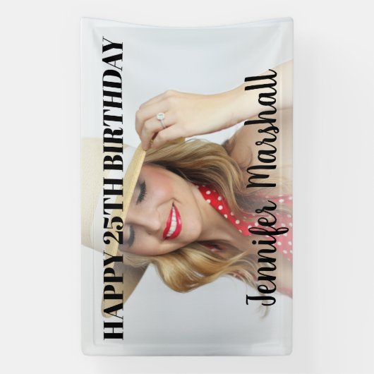 Voor hem of haar | Foto van Birthday Banner (Verticaal)