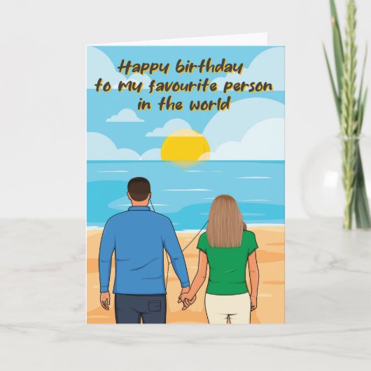 Voor hem of haar Sentimental Sunrise Birthday Kaar Kaart (Voorkant)