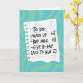 Voor hem om de Birthday-Kaart aan te bieden Kaart (Gele Bloem)