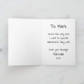 Voor hem post het liefdesbriefje valentijnen kaart (Binnen)