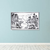 Voor hem Pudel, haal hem Peper" Canvas Afdruk (Insitu (Houten vloer))