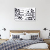 Voor hem Pudel, haal hem Peper" Canvas Afdruk (Insitu (Slaapkamer))