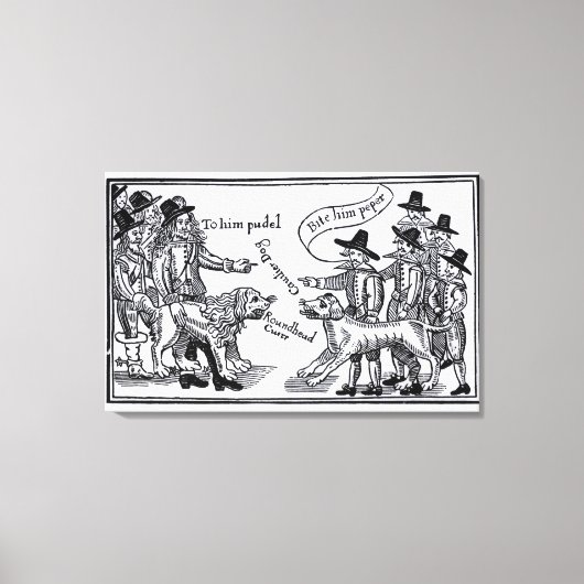 Voor hem Pudel, haal hem Peper" Canvas Afdruk (Voorkant)