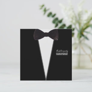 voor hem-tuxedo-bow stropdas-party-bachelor party kaart