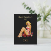 Voor hem valentijnen aangepast monogram romantisch feestdagenkaart (Staand voorkant)