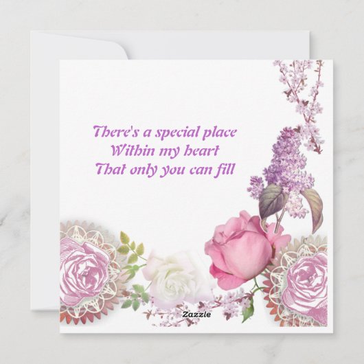 Voor hem Valentijnse   Rozen Feestdagenkaart (Achterkant)