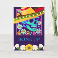 Voor hem Verjaardagsgroeten Schedel Bloemen