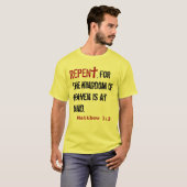 voor HEM (volwassene): Matthew 3:2 + Acts 3:19 T-shirt (Voorkant volledig)