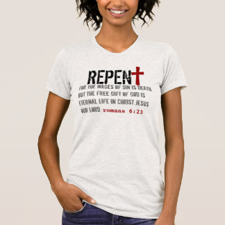 voor HER (volwassene): Romeinen 6:23 + wetten 4:12 T-shirt