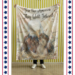 Voor het Amerika dat ze zullen erven Adelaar Fleece Deken