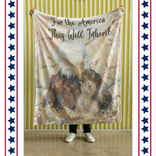 Voor het Amerika dat ze zullen erven Adelaar  Fleece Deken