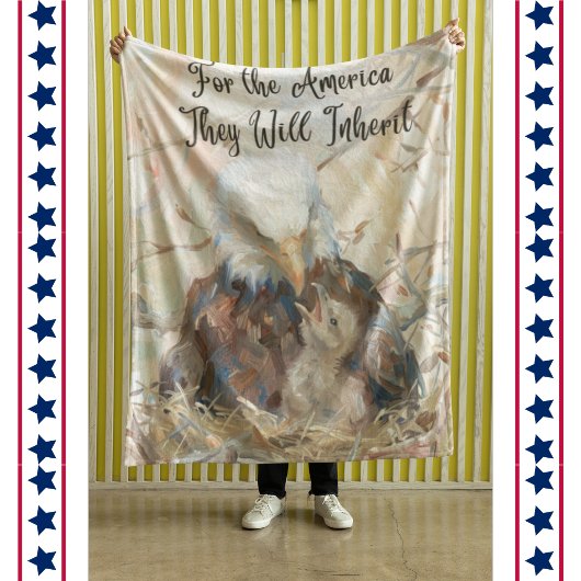 Voor het Amerika dat ze zullen erven Adelaar Fleece Deken