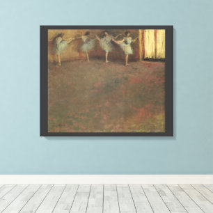 Voor het ballet van Edgar Degas, Vintage Fine Art Canvas Afdruk