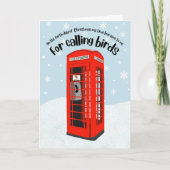 Voor het bellen van vogels 12 dagen kerst grappig feestdagen kaart (Voorkant)