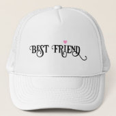 Voor het beste  schrijven van vrienden met roze ha trucker pet (Voorkant)