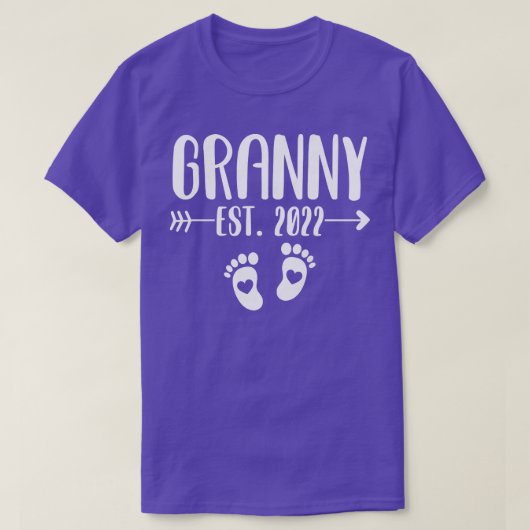 Voor het eerst Granny 2022 Zwangerschap T-shirt (Design voorkant)
