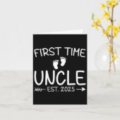 Voor het eerst oom Est. 2025 Vaderdag BA Kaart (Gele Bloem)