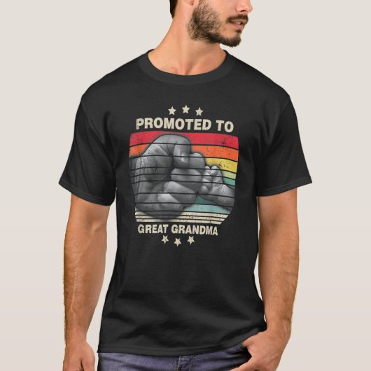 Voor het eerst promoten bij grootmoeders t-shirt (Voorkant)