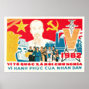 Voor het geluk van het volk! Oud-Vietnam 1982 Poster
