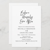 Voor het gelukkige Ever na, repetitief Dinner Kaart (Voorkant / Achterkant)