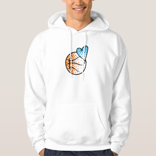 voor het hart van.. BASKETBAL Hoodie (Voorkant)
