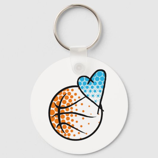 voor het hart van.. BASKETBAL Sleutelhanger (Voorkant)