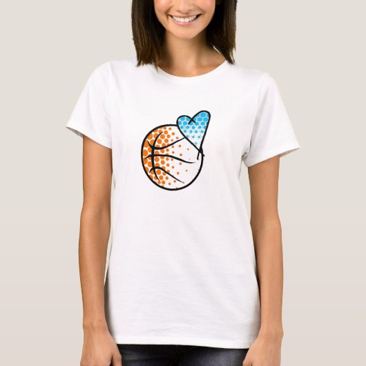 voor het hart van.. BASKETBAL T-shirt (Voorkant)
