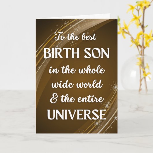 Voor het homothema Birth Son Vaderdag Kaart (Gele Bloem)