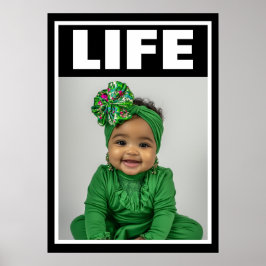 Voor het Leven Baby Schoon Zwart Meisje Lachend Poster