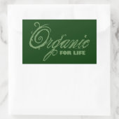 Voor het leven, organisch rechthoekige sticker (Tas)