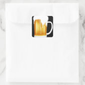 Voor het man dat van BIER houdt, leuk biercadeau Vierkante Sticker (Tas)
