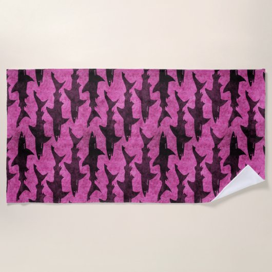 Voor het meisje dat van haaien houdt strandlaken (Voorkant)