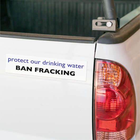 voor het milieu, tegen fracking bumpersticker (Op Truck)