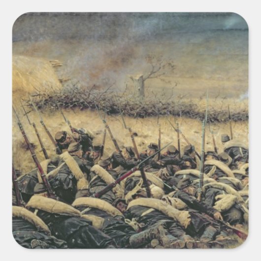 Voor het offensief, 1877-78 vierkante sticker (Voorkant)